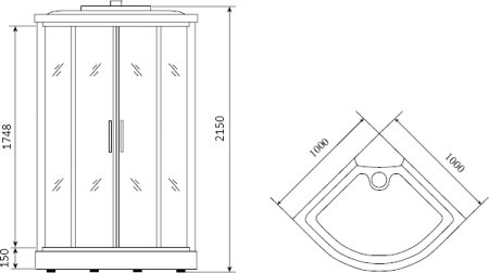 Душевая кабина Timo Eco TE-0701 
