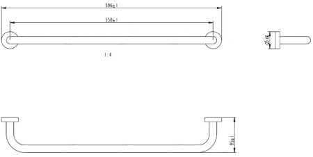Полотенцедержатель Melana MLN-866001 Сатин Хром 