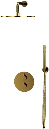 Душевая система Whitecross Y gold YSET08GL с термостатом Золото 