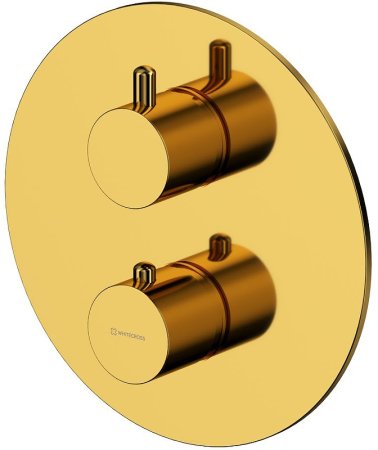 Душевая система Whitecross Y gold YSET08GL с термостатом Золото 