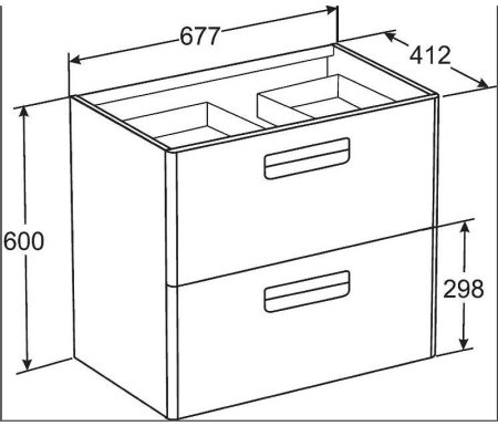 Тумба под раковину Roca The Gap 70 ZRU9302733 подвесная Белая матовая 