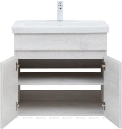 Тумба с раковиной Aquanet Оптима 70 бетон пайн (1 ящик, 2 дверцы) 