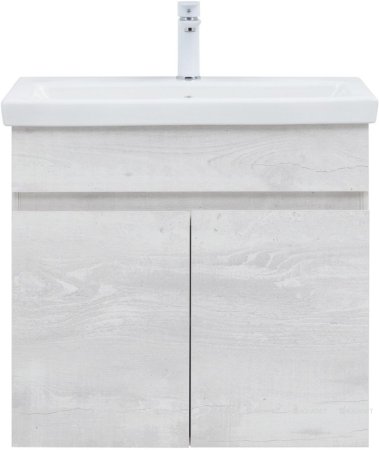Тумба с раковиной Aquanet Оптима 70 бетон пайн (1 ящик, 2 дверцы) 