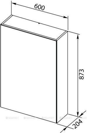 Зеркало-шкаф Aquanet Йорк 60 белый 