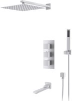 Душевая система D&K Bayern Liszt DA2515608A04 с термостатом Белый матовый