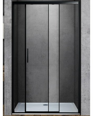 Душевая дверь Vincea Soft 120 VDS-3SO120CLB профиль Черный стекло прозрачное 