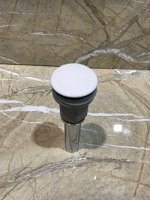 Донный клапан для раковины CeramaLux RD020 белый