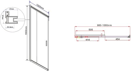 Душевой уголок Vincea Garda 120x100 VSS-1G1012CL профиль Хром стекло прозрачное 