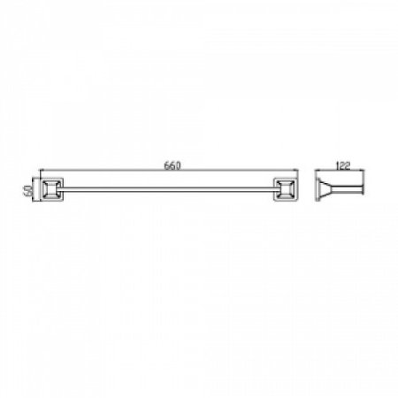 Полотенцедержатель Kaiser KH-1038 двойной Хром 