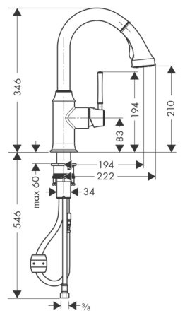 Смеситель для кухонной мойки Hansgrohe Talis Classic 14864000 