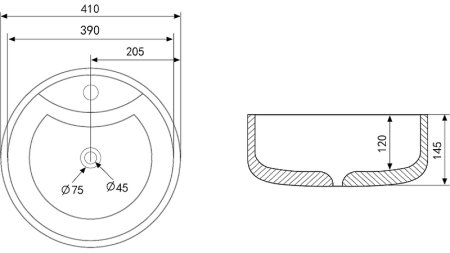 Раковина Abber Bequem 40 AC2104 Белая 