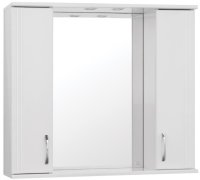 Зеркало со шкафом Style Line Эко стандарт Панда 90 С с подсветкой Белый глянец