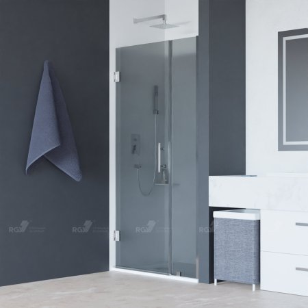Душевая дверь в нишу RGW Hotel HO-012 90х195 стекло тонированое (серое) 
