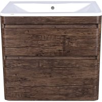 Тумба под раковину Style Line Атлантика Люкс Plus 80 ЛС-00000664 подвесная Старое дерево