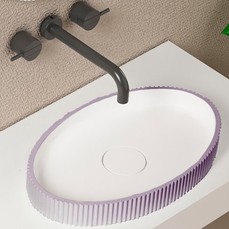 Раковина-чаша Abber Stein 50 AS2603Violett Фиолетовая 