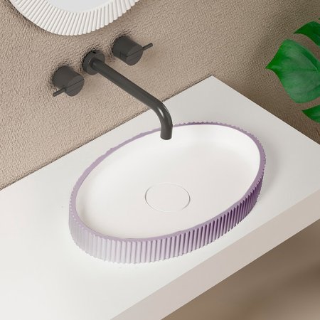 Раковина-чаша Abber Stein 50 AS2603Violett Фиолетовая 