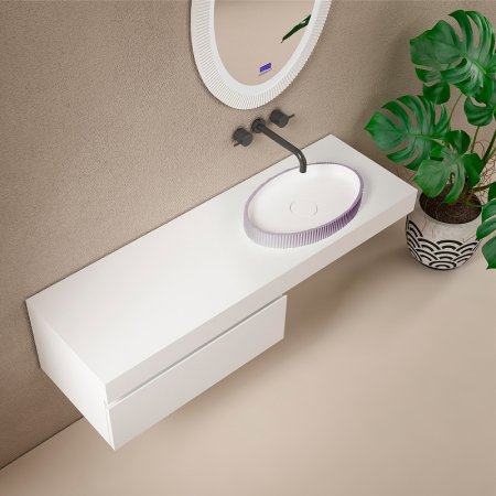 Раковина-чаша Abber Stein 50 AS2603Violett Фиолетовая 