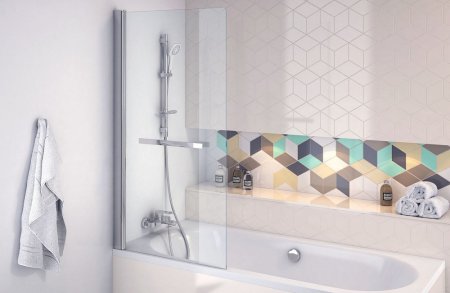 Шторка на ванну Excellent Actima 900 73 см 