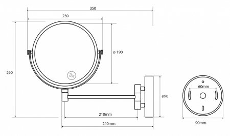 Косметическое зеркало Bemeta 112201522 