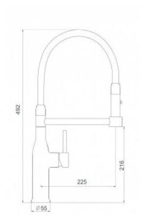 Смеситель для кухонной мойки Gappo G4398-55 сатин 
