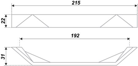Ручка мебельная BelBagno RS268CP.4/192 глянцевый хром 