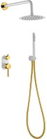Душевая система Boheme Uno 464-WG Белая матовая Золото