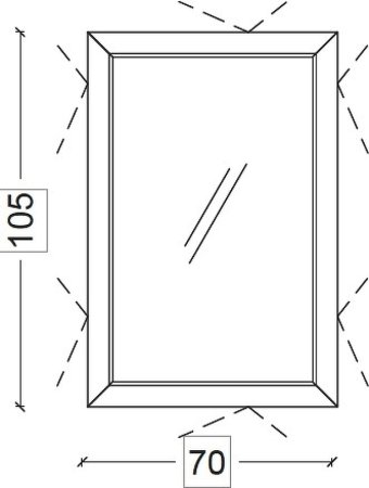 Зеркало Boheme Armadi Art Lucido 70 567-Foil с подсветкой Поталь 