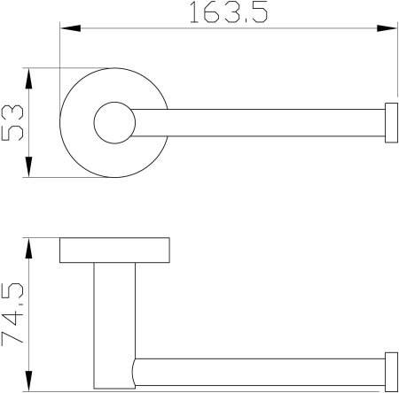Держатель для туалетной бумаги без крышки WONZON & WOGHAND, Хром (WW-8156) 