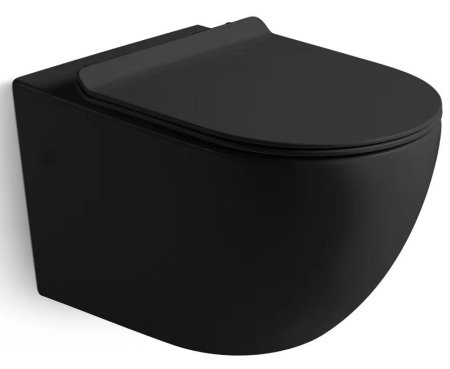 Унитаз подвесной SantiLine SL-5002MB черный матовый 
