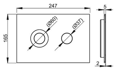 Кнопка смыва AlcaPlast Flat Turn 
