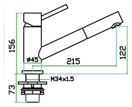 Смеситель Zorg Inox Wega для кухонной мойки 