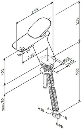 Смеситель для раковины AM.PM Spirit V2.0 F70A02100 Хром 