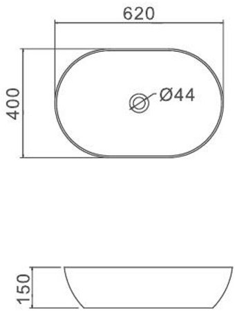 Раковина-чаша Gappo 62 GT302 Белая 