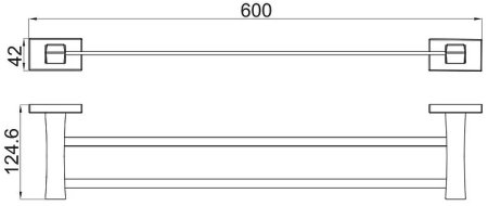 Полотенцедержатель Gappo G0709 двойной Хром 