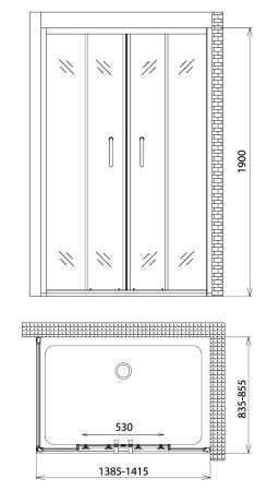 Душевой уголок Gemy Victoria S30192E-A85 
