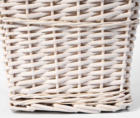 Корзина для белья WasserKRAFT Vils WB-560-L белая, большая, угловая 