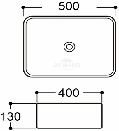 Раковина-чаша Avimano Vision 50 1245020 Белая глянцевая 