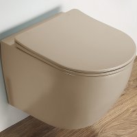 Унитаз CeramaLux 2197MC подвесной Капучино матовый с сиденьем Микролифт Унитаз CeramaLux 2197MC подвесной Капучино матовый с сиденьем Микролифт