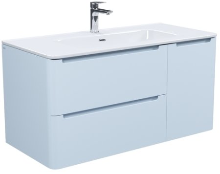 Тумба с умывальником, подвесная, 100 см,голубой, Edifice, IDDIS подходит умыв. 0101000i28 (EDI10B0i95K) 