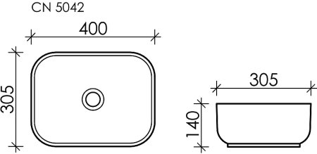 Раковина-чаша Ceramicanova Element 40 CN5042 Белая 