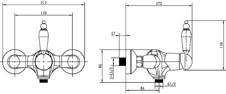 Смеситель для душа Boheme Medici Ripresa 304 Бронза 
