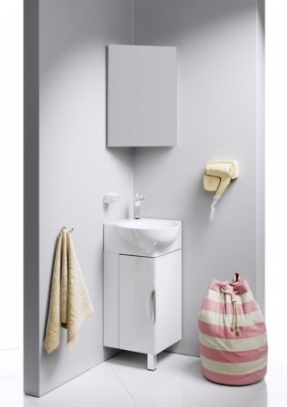 Тумба под раковину Aqwella Рио 45 Rio.01.04 угловая Белая 