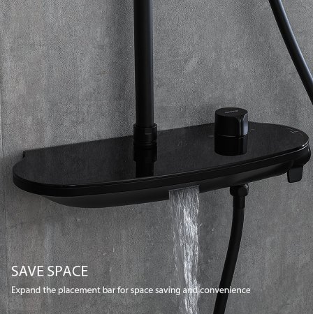 Душевая система Gappo G2495-86 Черная матовая 