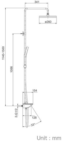 Душевая система Gappo G2495-86 Черная матовая 