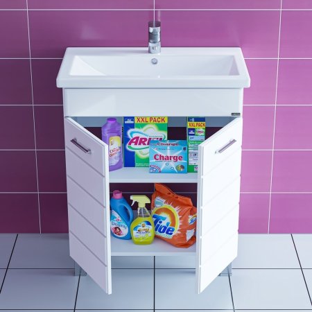 Тумба Санта Омега 70 напольная с умывальником Фостер 70 