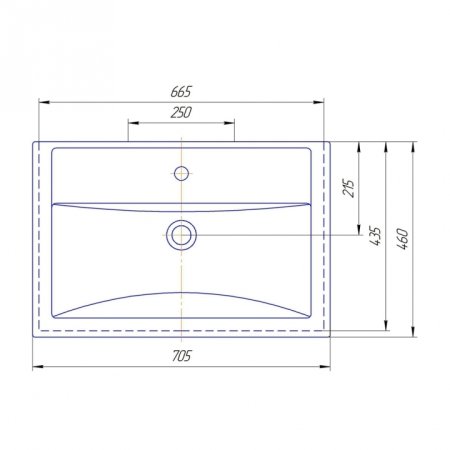 Тумба Санта Омега 70 напольная с умывальником Фостер 70 