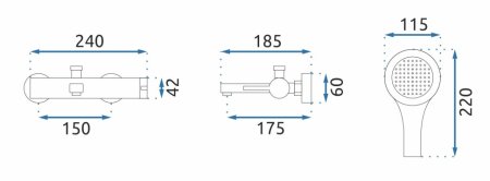 Смеситель для ванны Rea Polo REA-B9943 
