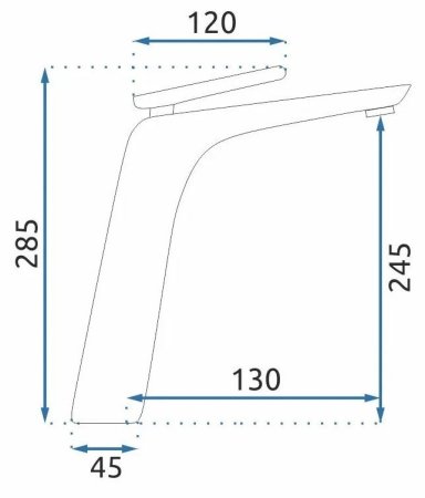 Смеситель для раковины без донного клапана Rea Jager REA-B5123 