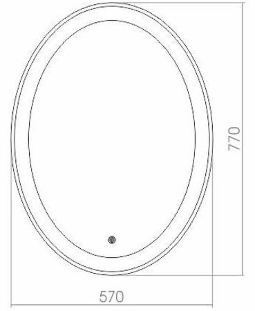Зеркало Creto Venezia 57 11-570770V с подсветкой с сенсорным выключателем 