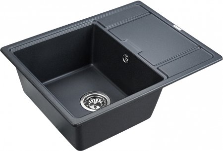 Мойка кухонная Paulmark Weimar PM216550-BLM черный металлик 